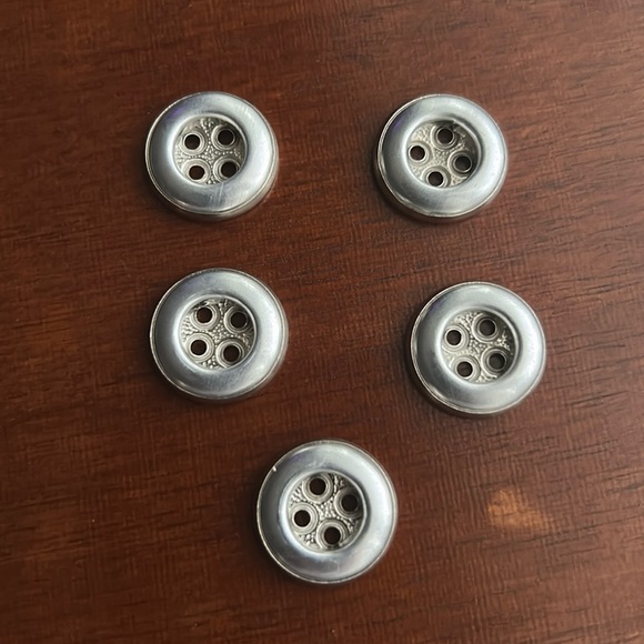 Silver Metal Buttons Set - Picture 1 of 2